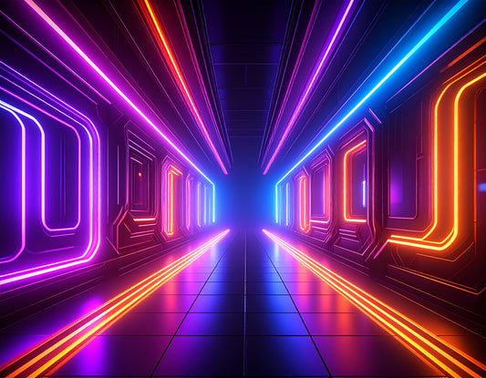 Neon Orange and Purple