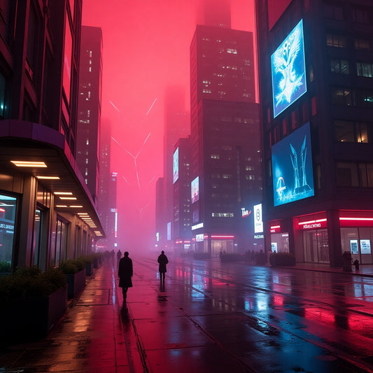 Red Cyberpunk City