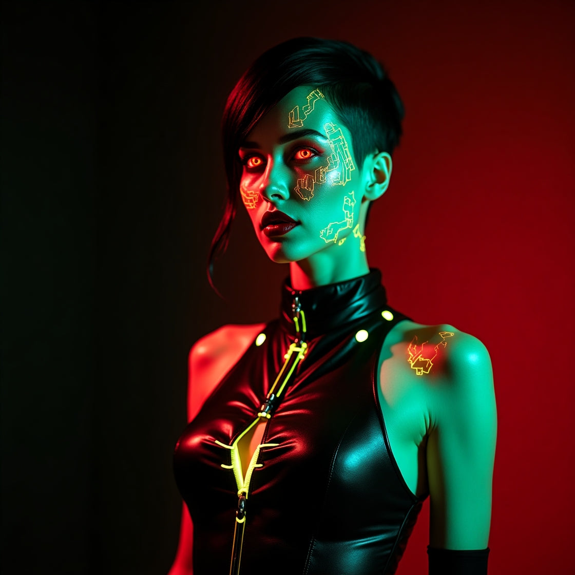 Cyberpunk Woman Art Package