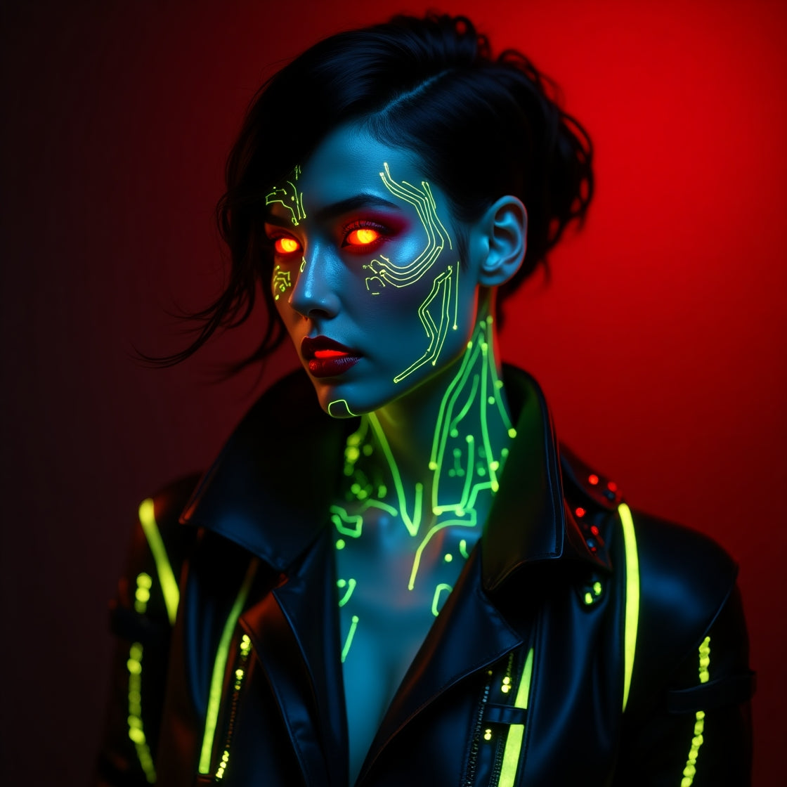 Cyberpunk Woman Art Package
