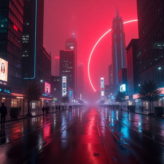 Red Cyberpunk City