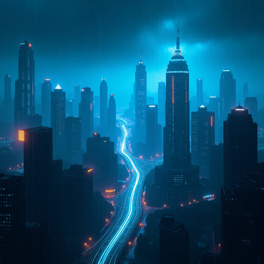 Blue Cyberpunk City