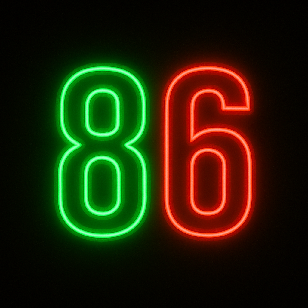 Neon Number Set V2