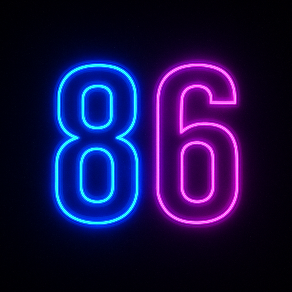 Neon Number Set V2